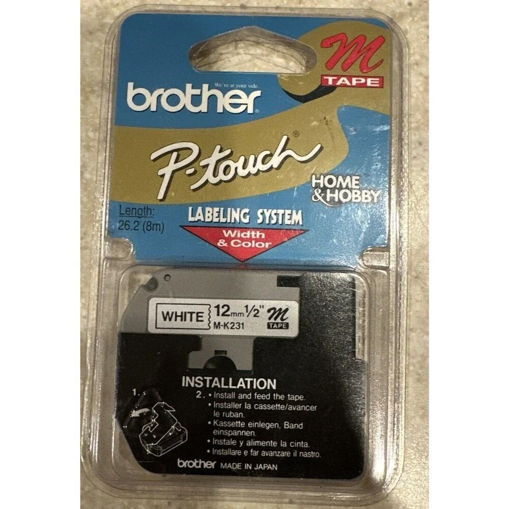 Brother M Tape P Touch 12mm 1/2
